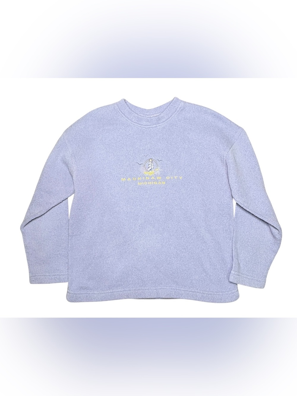 VTG 90s Made in USA Mackinaw City Lighthouse Sweatshirt S